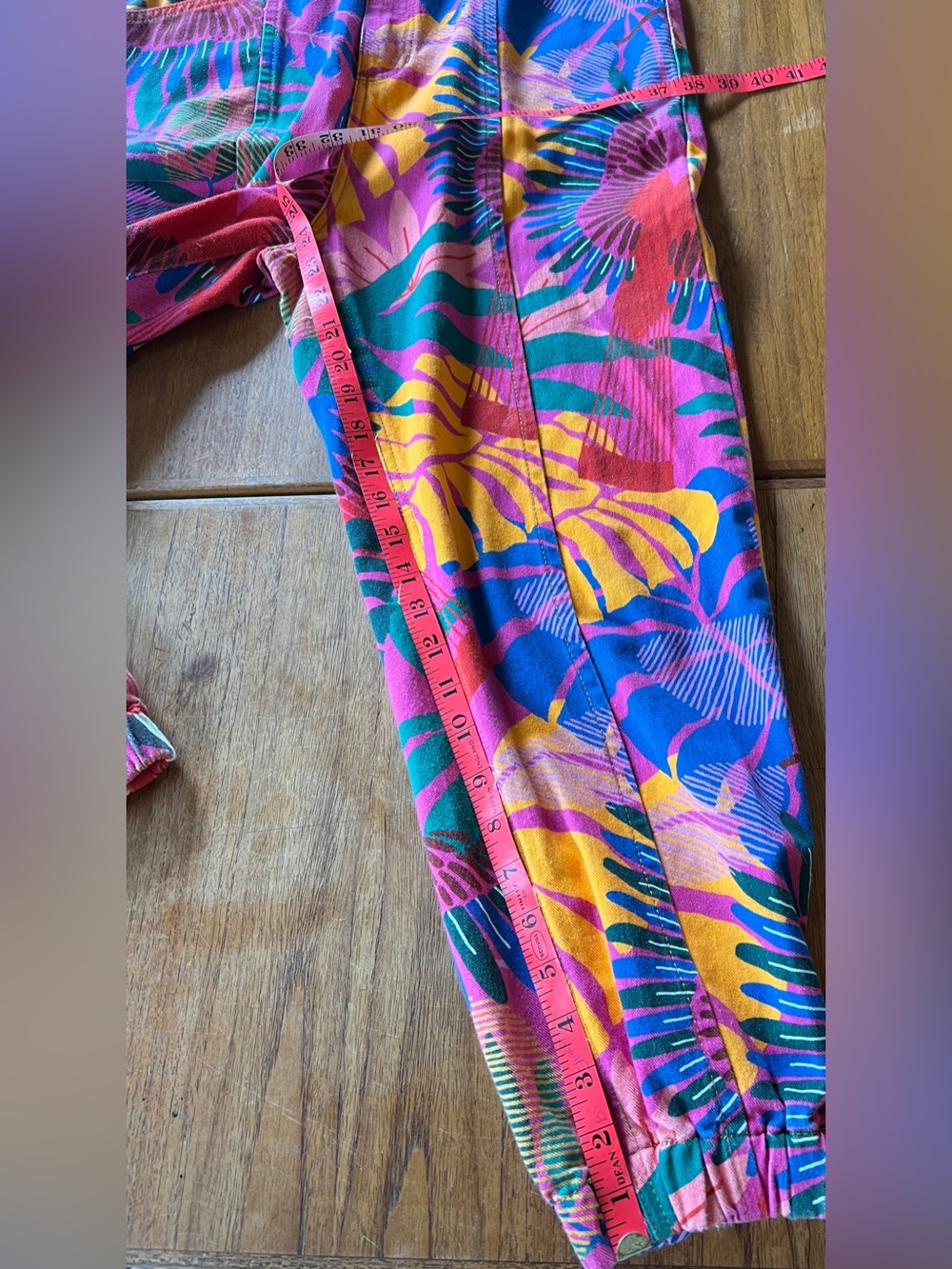 Farm Rio Macaw  Twill Jumpsuit Tropical Parrot XS - Picture 8 of 10